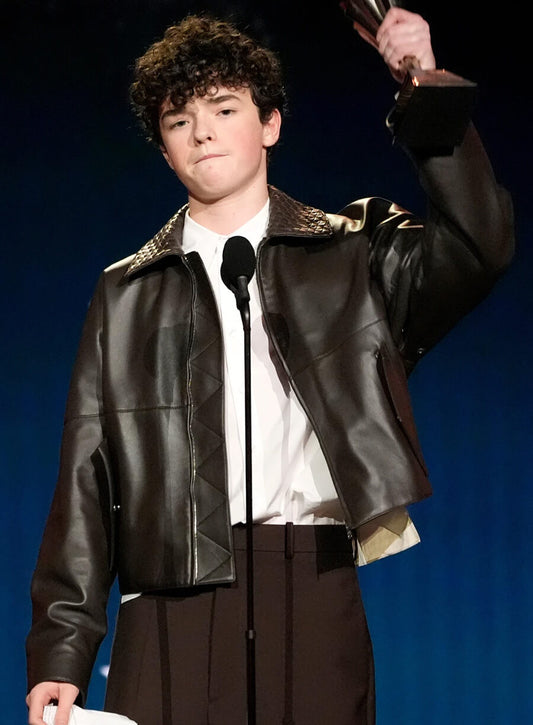 Owen Cooper Critics Choice Awards 2026 Leather Jacket