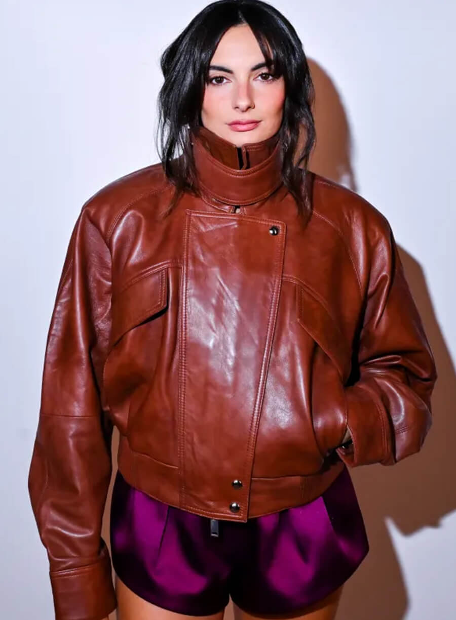 Paige DeSorbo NYFW 2026 Leather Jacket