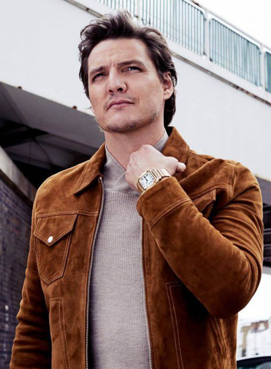 Pedro Pascal Brown Suede Jacket
