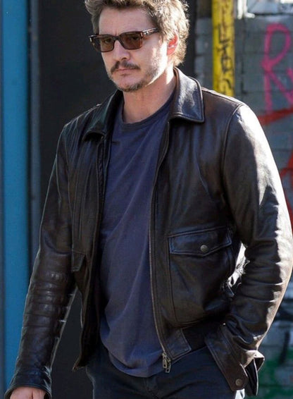 Pedro Pascal Brown Trucker Jacket