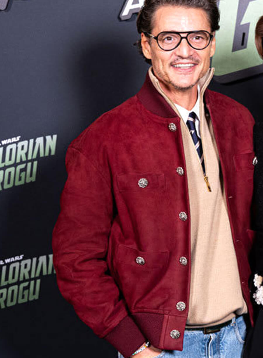 Pedro Pascal Star Wars: The Mandalorian and Grogu Suede Jacket