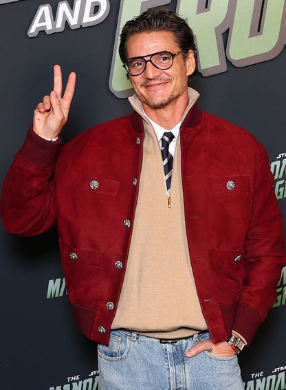 Pedro Pascal Star Wars: The Mandalorian and Grogu Suede Jacket