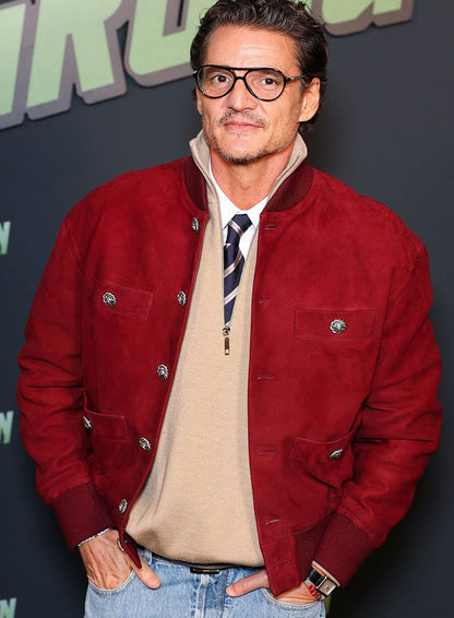 Pedro Pascal Star Wars: The Mandalorian and Grogu Suede Jacket