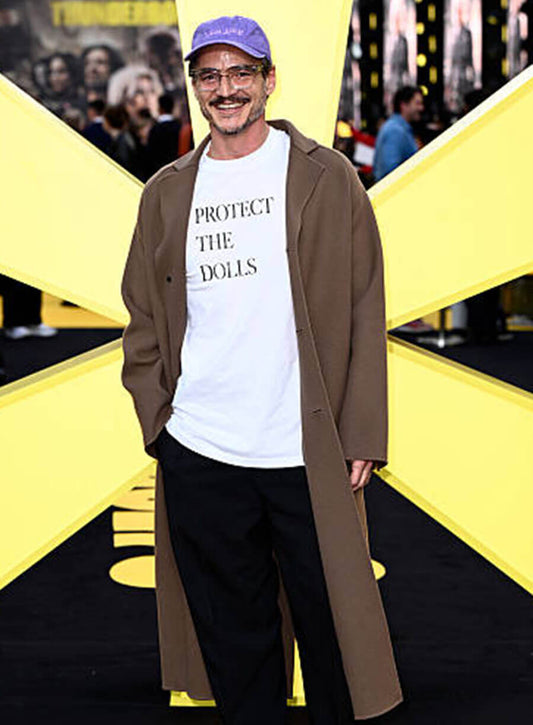 Pedro Pascal Thunderbolts Premiere Brown Coat