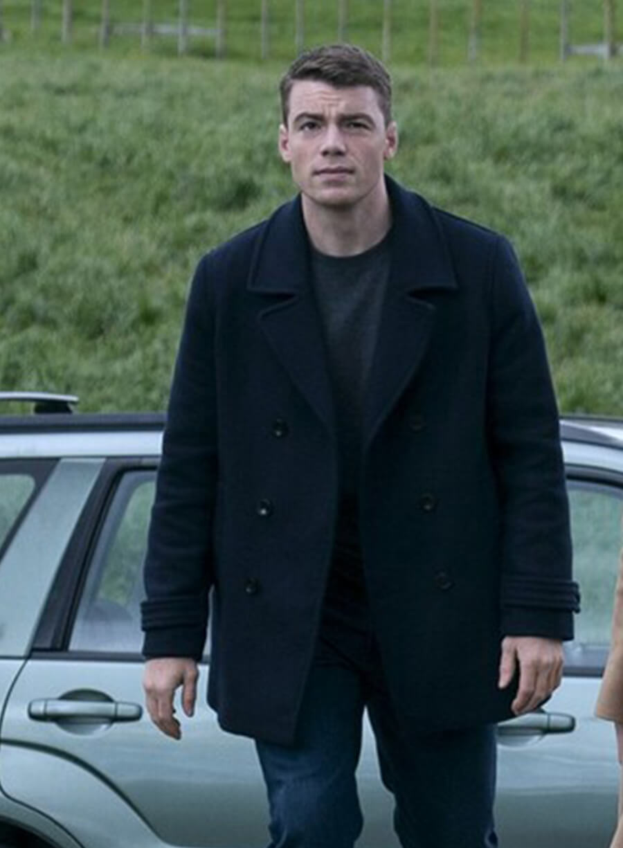 Peter Sutherland The Night Agent Peacoat