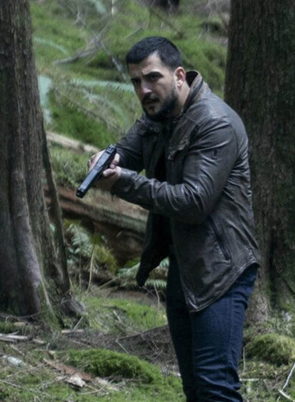 Phoenix Raei The Night Agent Dale Leather Jacket