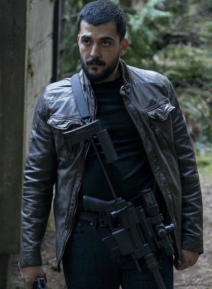 Phoenix Raei The Night Agent Dale Leather Jacket