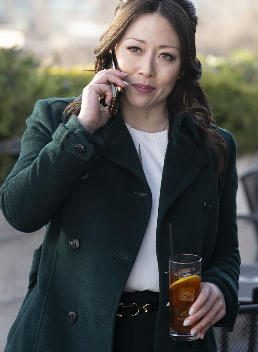 Reenie Greene Tracker Green Trench Coat