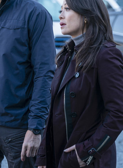 Reenie Greene Tracker Maroon Trench Coat