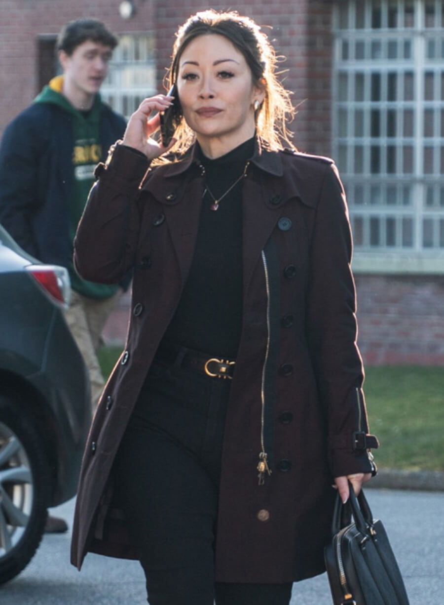 Reenie Greene Tracker Maroon Trench Coat