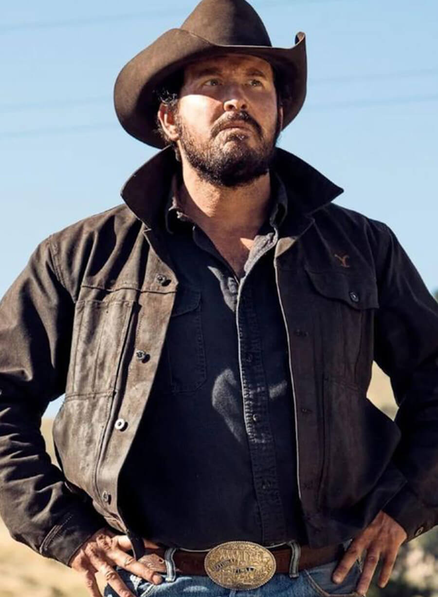 Rip Wheeler Yellowstone Black Suede Jacket