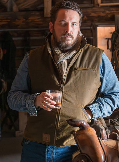 Rip Wheeler Yellowstone Brown Suede Vest