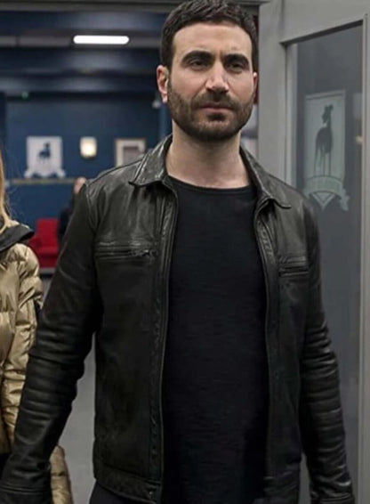Roy Kent Ted Lasso Leather Trucker Jacket