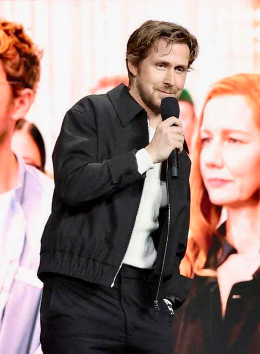 Ryan Gosling Black Cotton Jacket