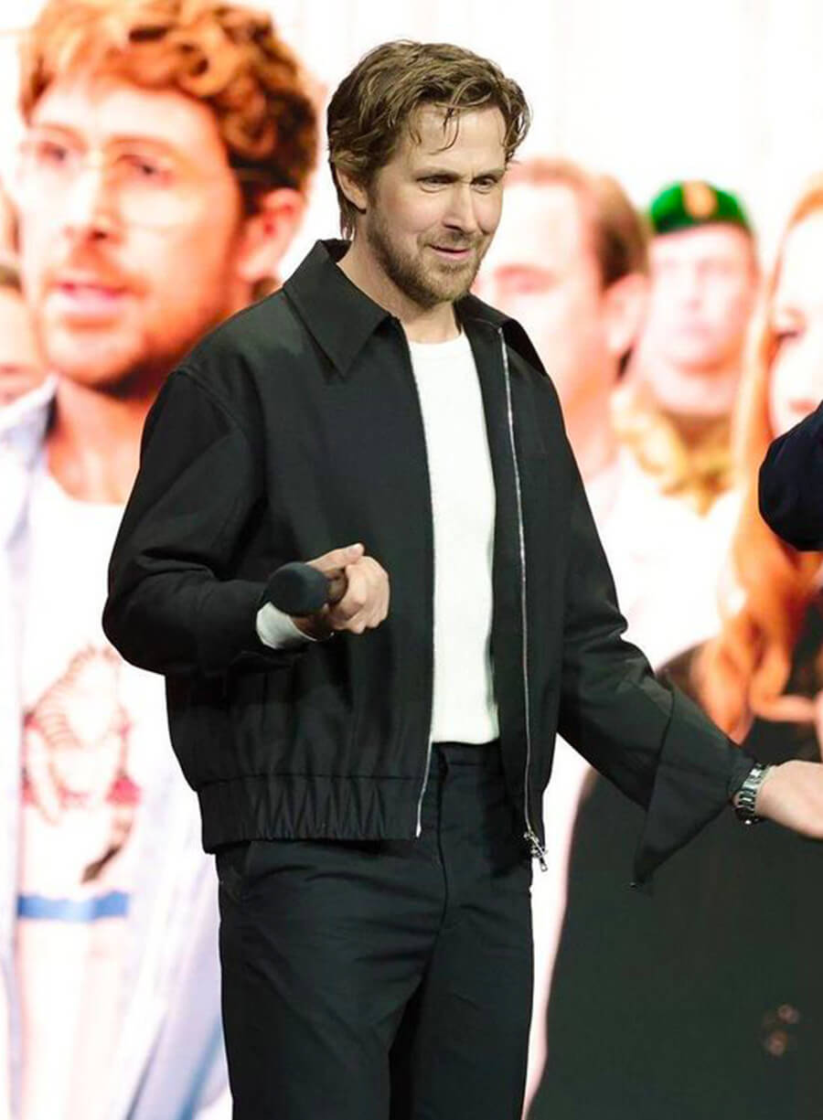 Ryan Gosling Black Cotton Jacket