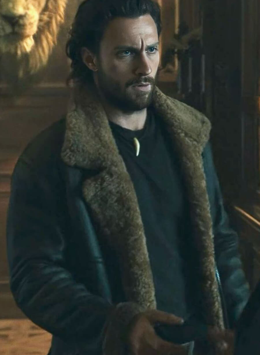 Sergei Kravinoff Kraven the Hunter Brown Shearling Jacket