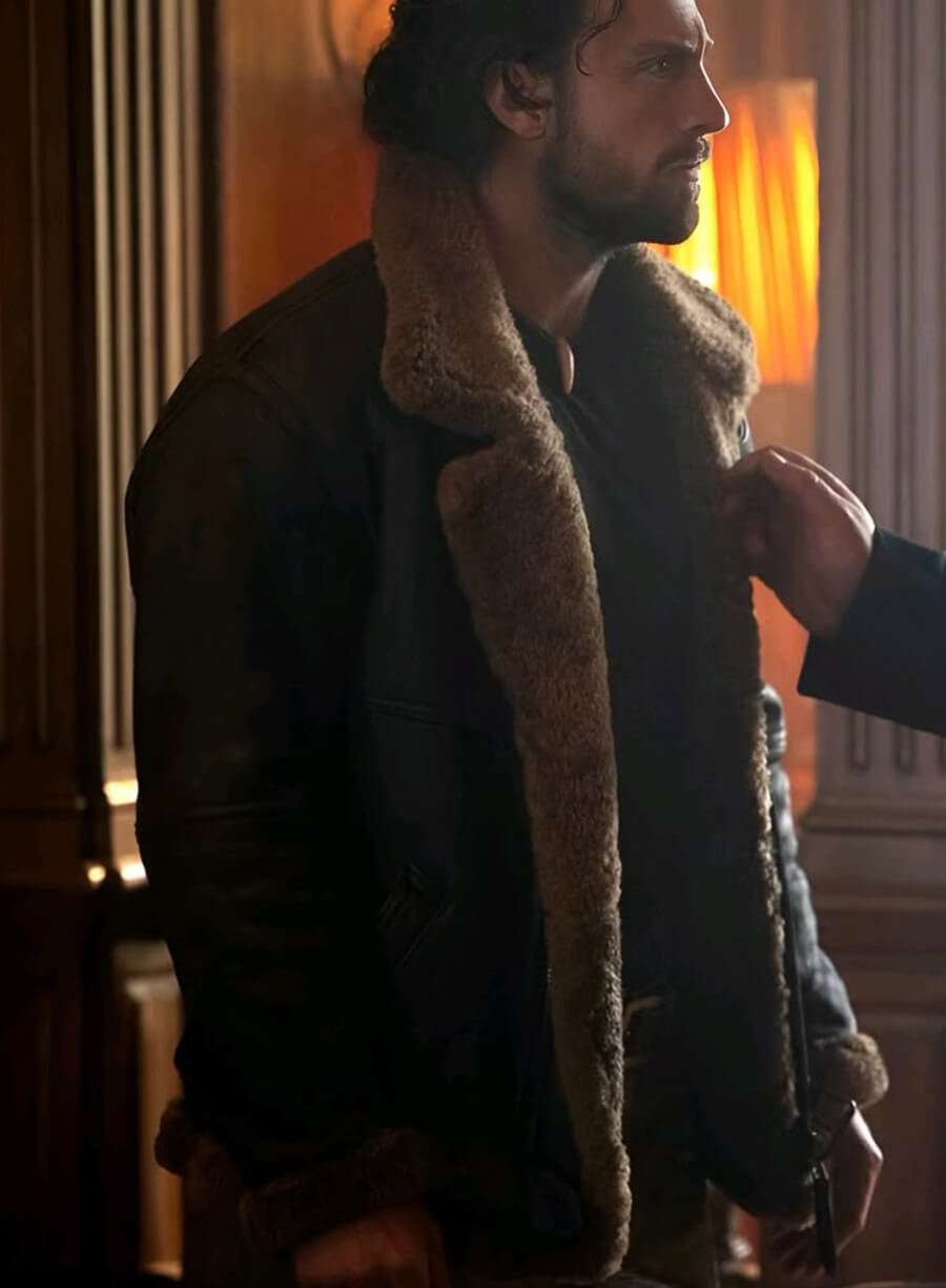 Sergei Kravinoff Kraven the Hunter Brown Shearling Jacket