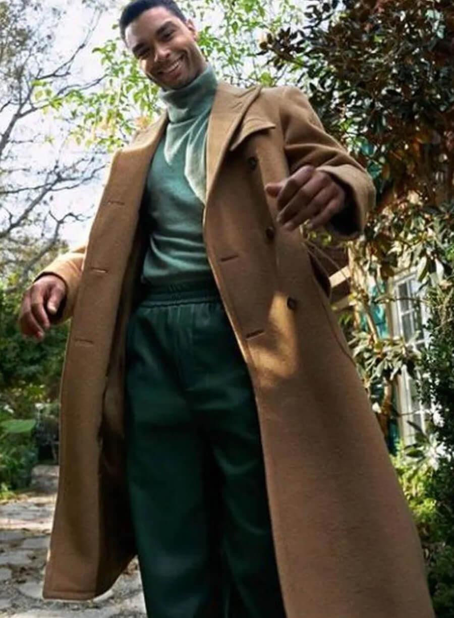 Simon Basset Bridgerton Brown Trench Coat