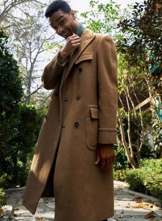 Simon Basset Bridgerton Brown Trench Coat