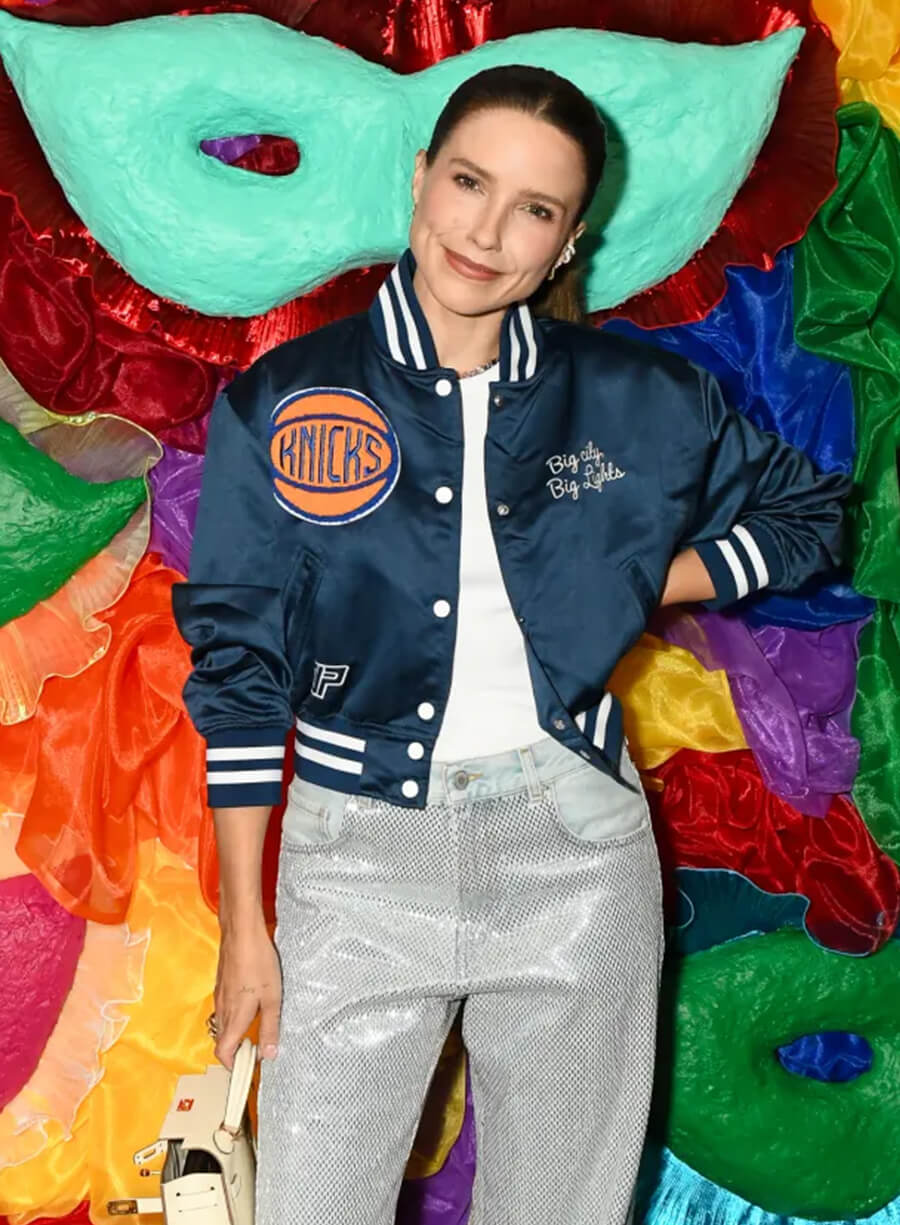 Sophia Bush Pride Event Knicks Bomber Jacket