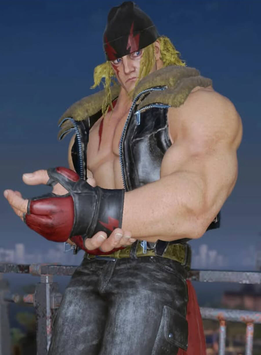 Street Fighter 6 Alex Black Leather Vest