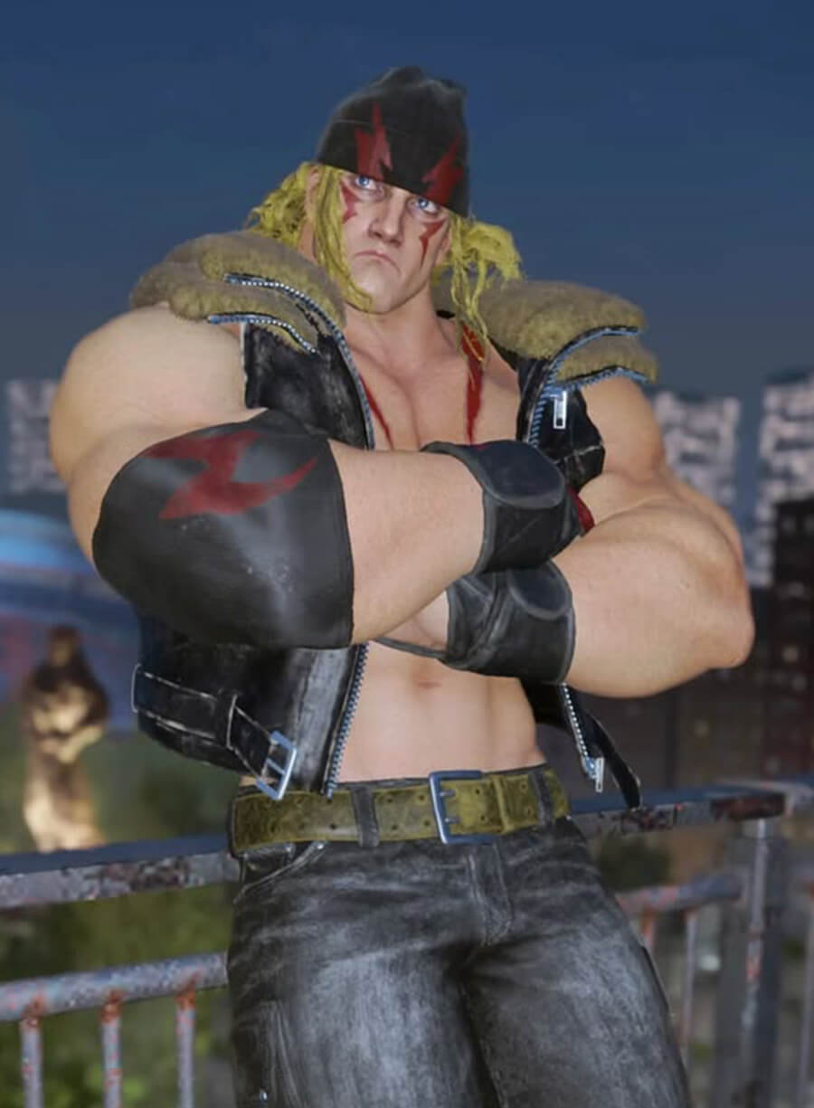 Street Fighter 6 Alex Black Leather Vest