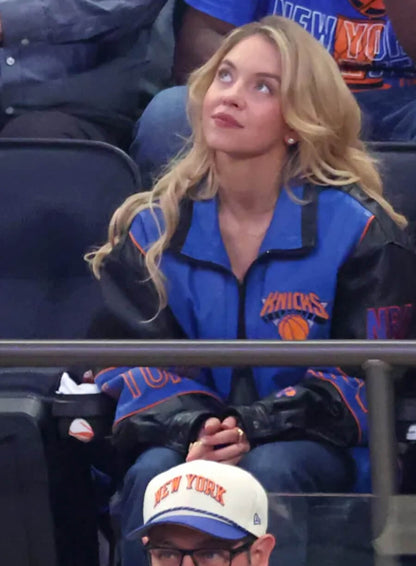 Sydney Sweeney Knicks Leather Jacket