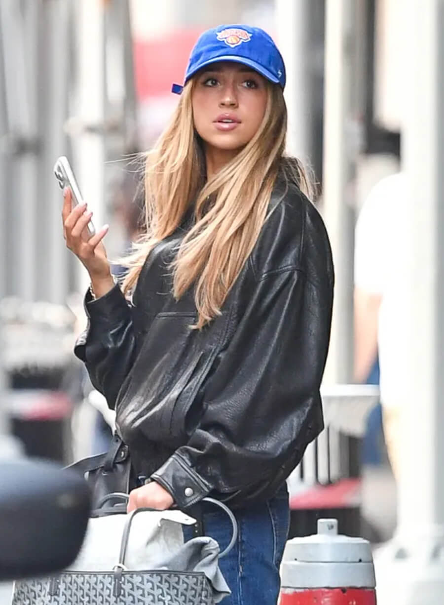 Tate McRae Oversized Bomber Jacket