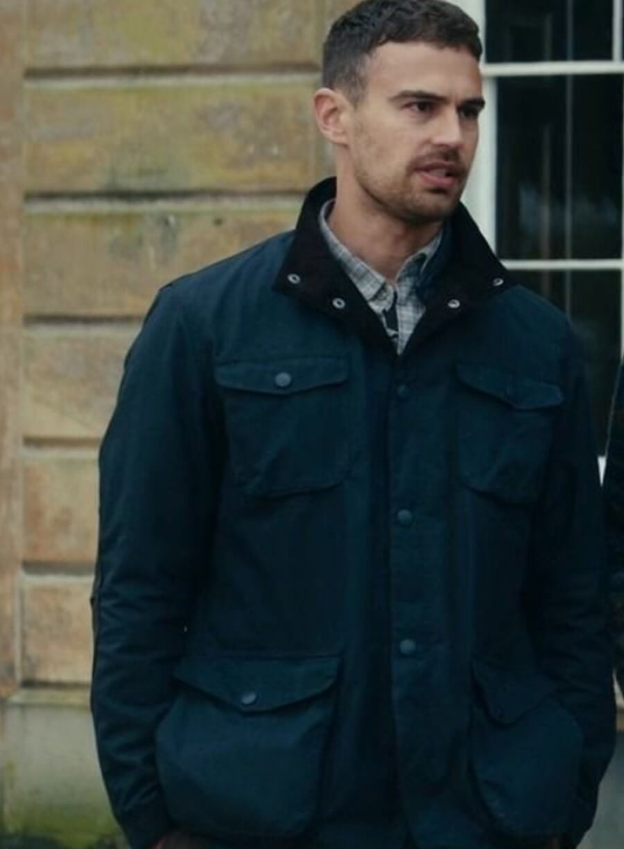 Theo James The Gentlemen Wax Jacket
