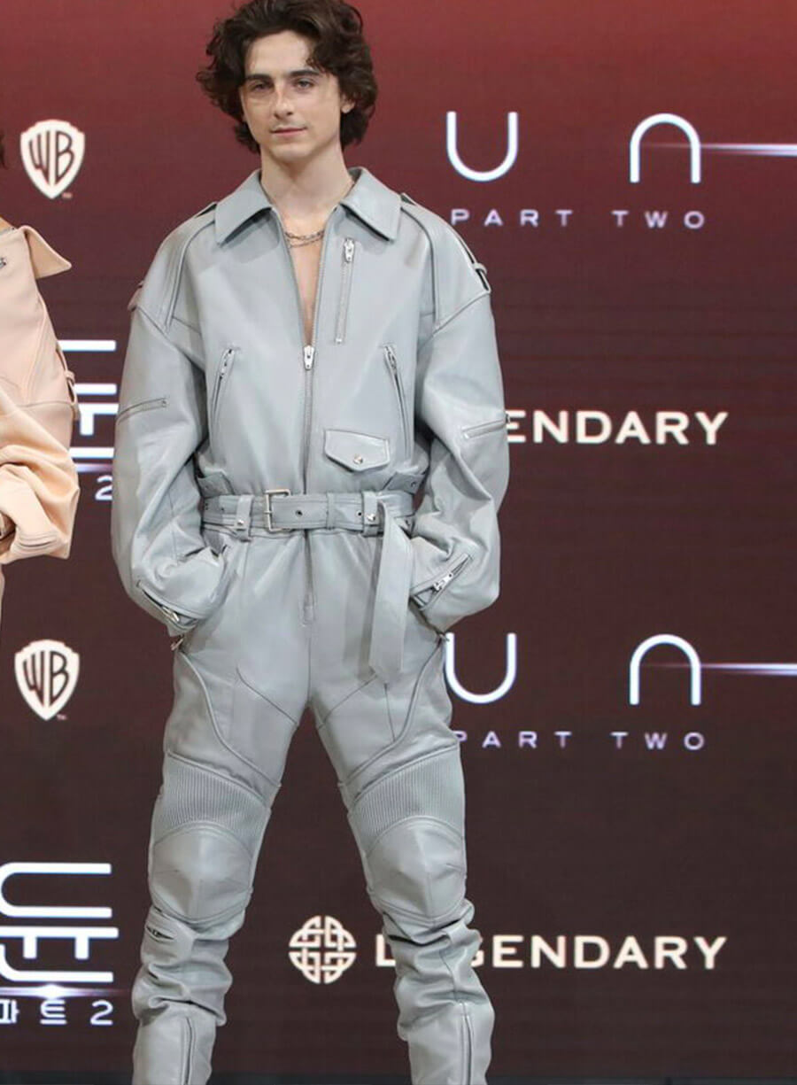 Timothée Chalamet Dune: Part Two Leather Jumpsuit