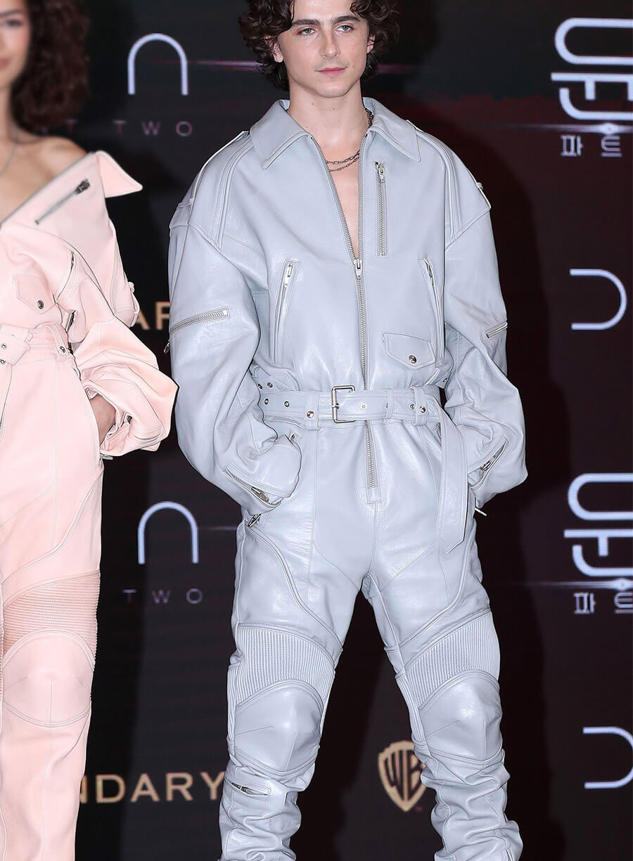 Timothée Chalamet Dune: Part Two Leather Jumpsuit