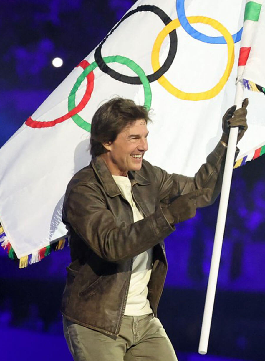 Tom Cruise Paris Olympics Leather Jacket