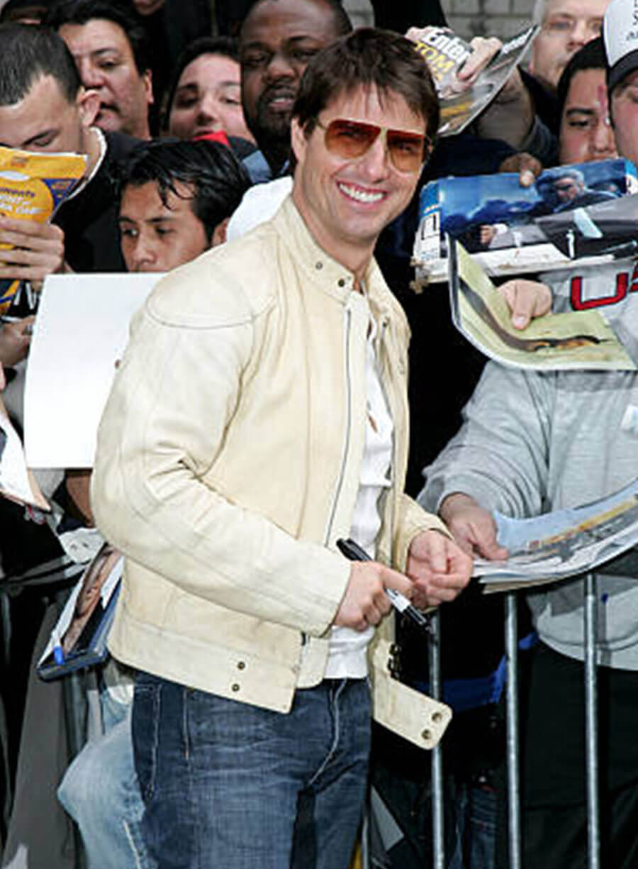 Tom Cruise The Late Show With David Letterman Leather Jacket