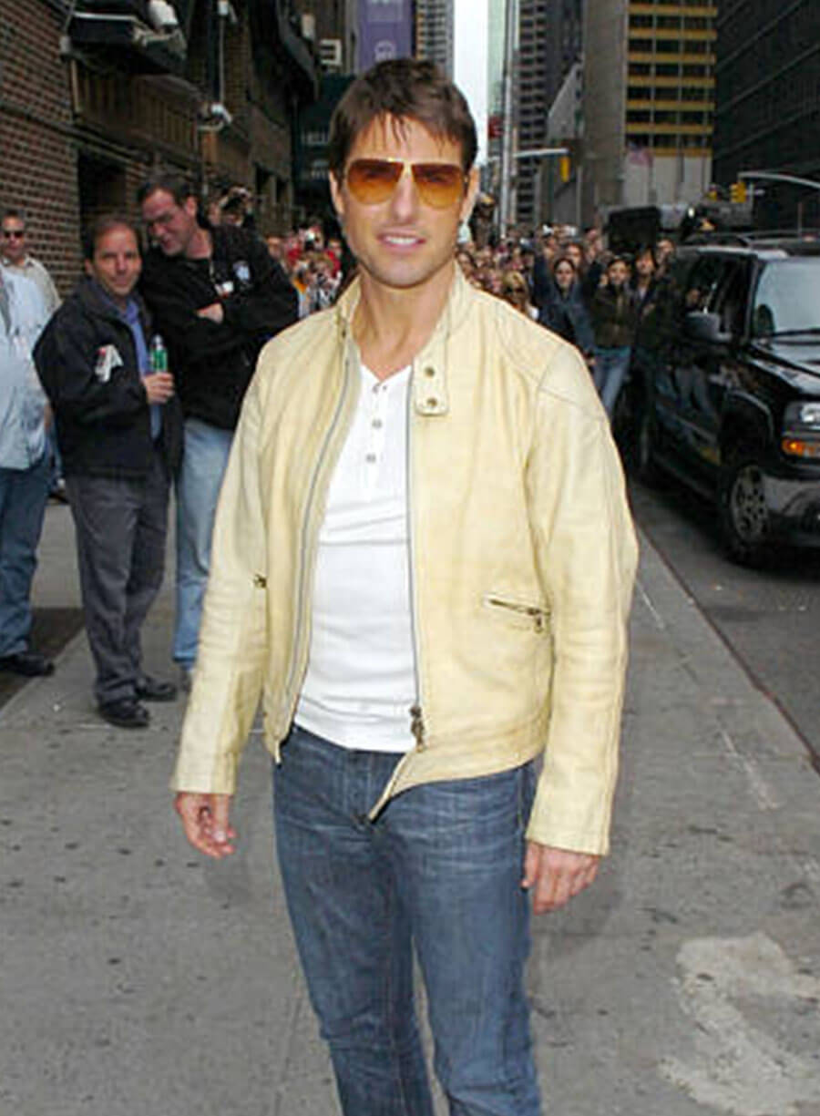 Tom Cruise The Late Show With David Letterman Leather Jacket