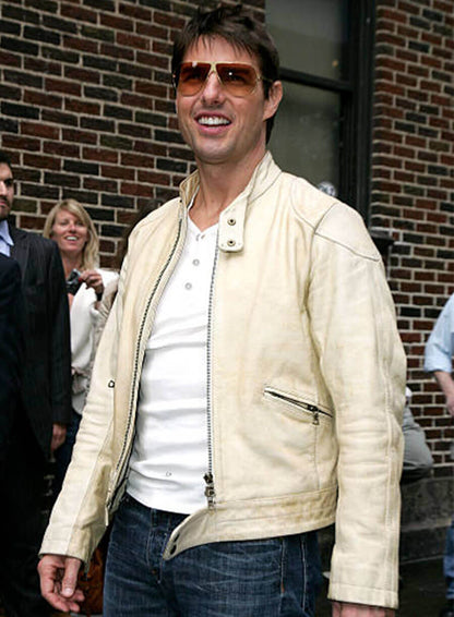 Tom Cruise The Late Show With David Letterman Leather Jacket