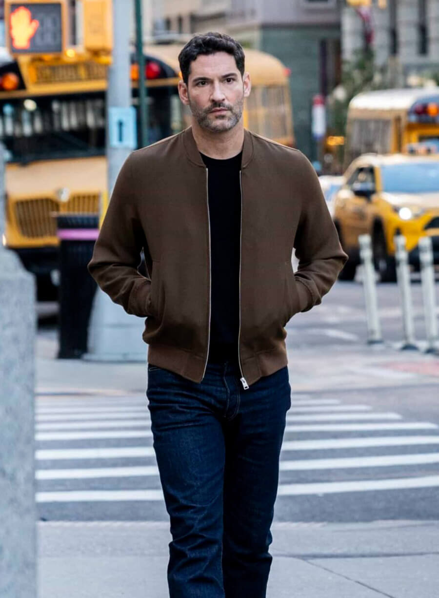 Tom Ellis CIA 2026 Colin Glass Bomber Jacket