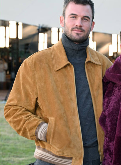 Tommy Paul London Fashion Week Suede Jacket