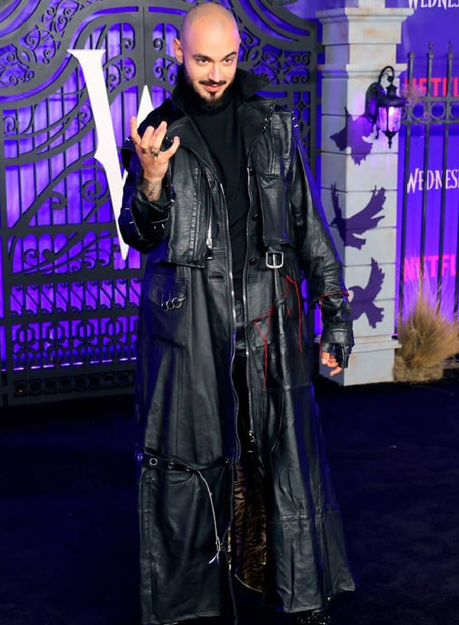 Victor Dorobantu Webnesday Leather Coat
